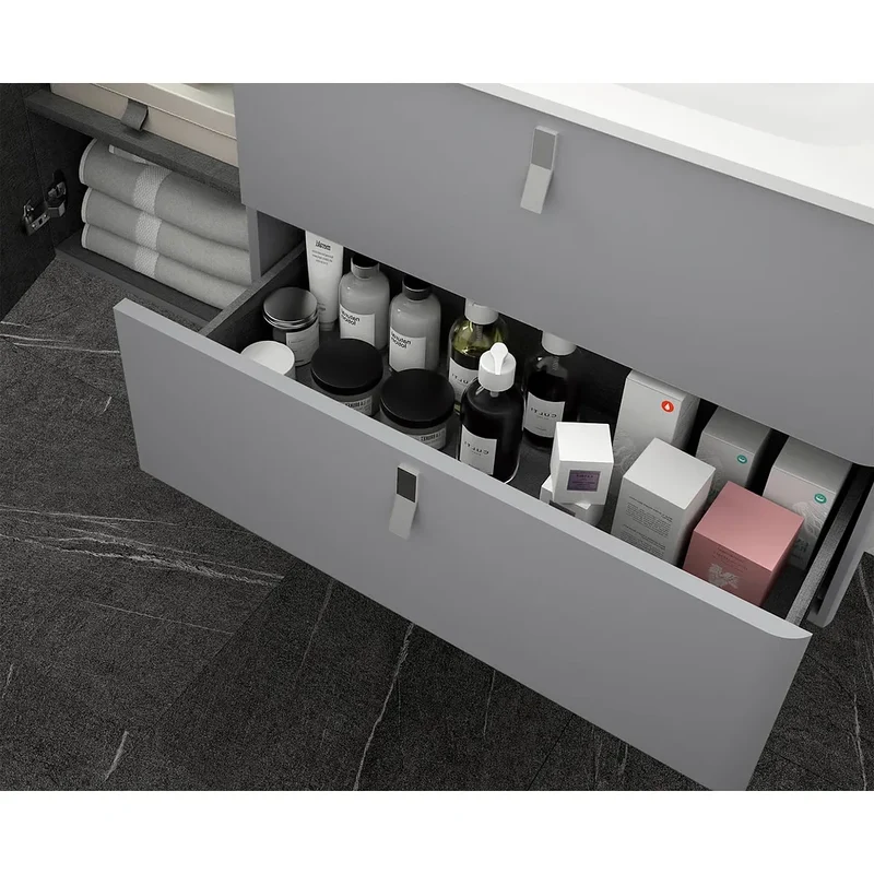 Mueble de Baño Lavabo sobre Encimera Salgar Uniiq 120 cm Gris Humo