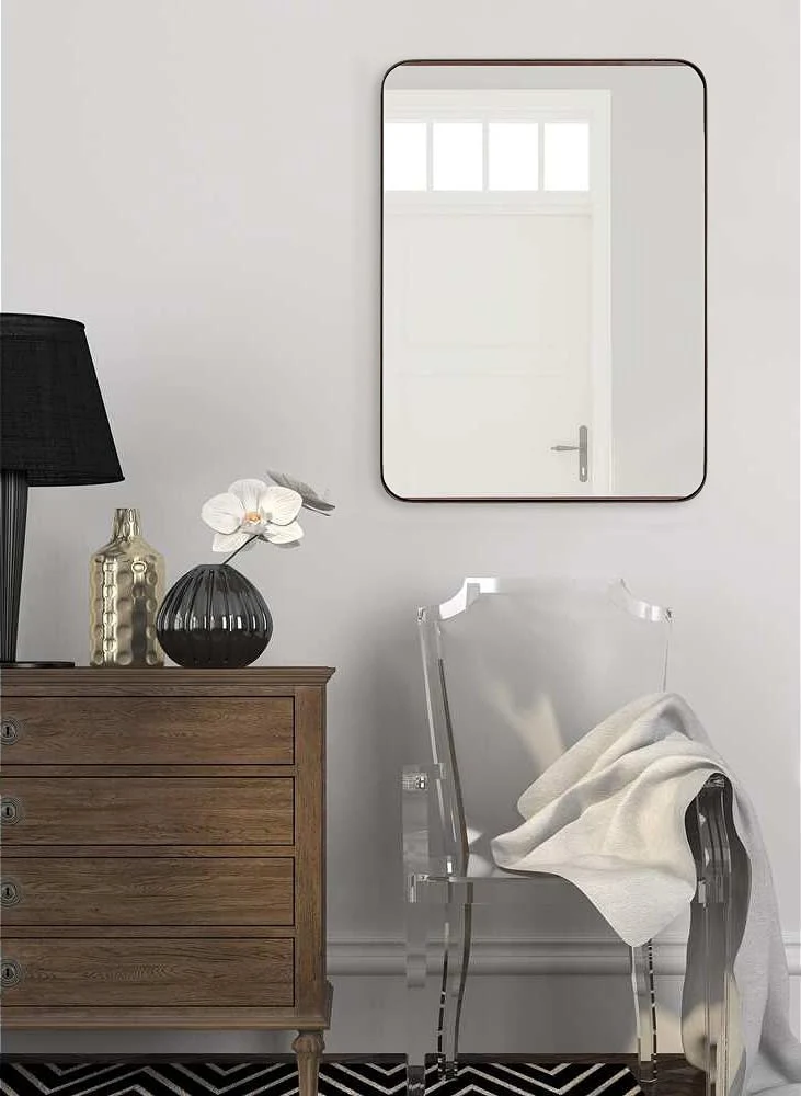 Espejo de pared para baño de acero inoxidable Odyssee