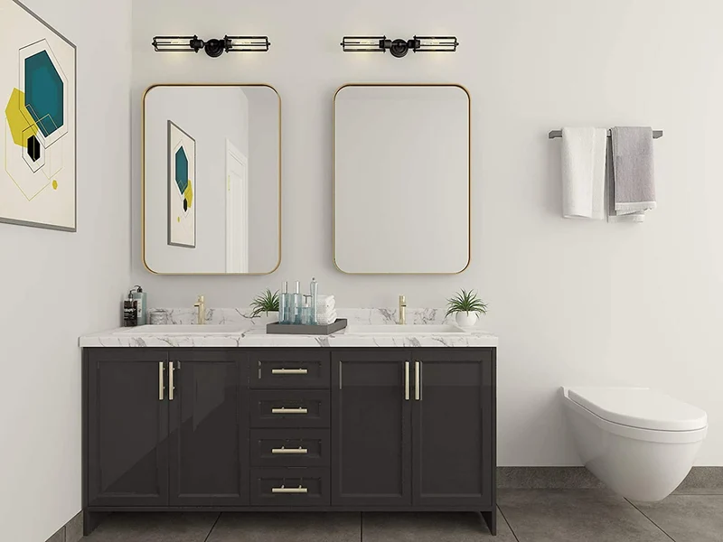 Espejo de pared para baño de acero inoxidable Odyssee