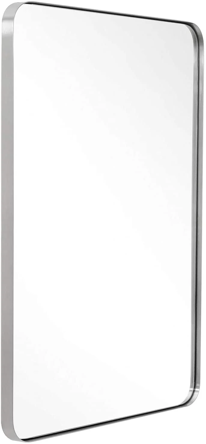 Espejo de pared para baño de acero inoxidable Odyssee
