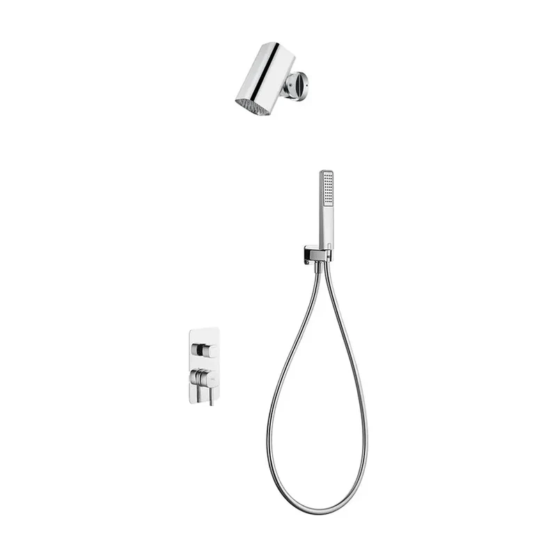 Conjunto Ducha Monomando Empotrado Toscana Con Rociador Tube Imex Cromo