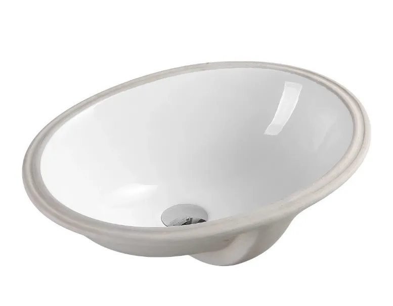 Lavabo bajoencimera ovalado cerámico blanco NUE de Aquore