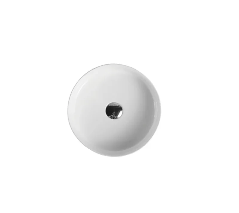Lavabo sobreencimera blanco de cerámica de diseño moderno Spin 35 de Aquore
