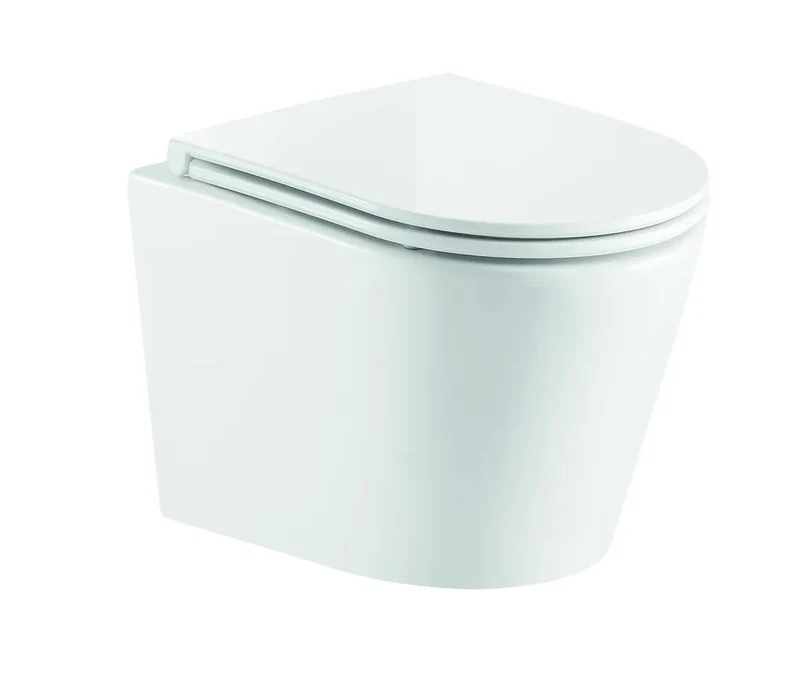 Inodoro Rimless compacto de cerámica color blanco salida dual Turín de Aquore
