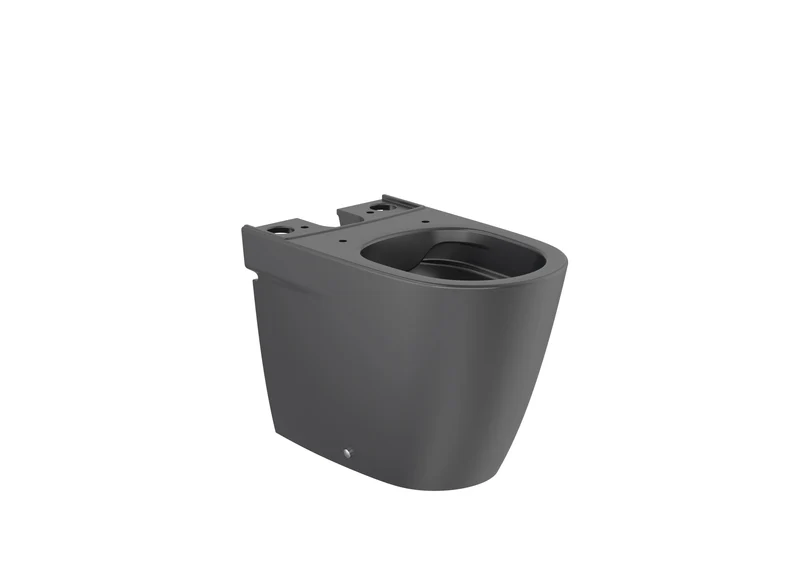 Roca Ona – Inodoro de Pie Completo, Adosado a la Pared, Salida Dual, Negro Mate