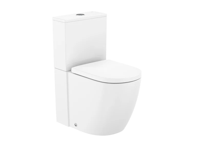 Roca Meridian – Inodoro de Pie Completo, Salida Dual, Blanco
