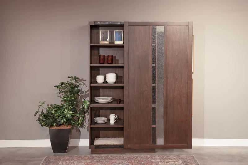 Gen S - Sliding Door Storage Cabinet - Walnut