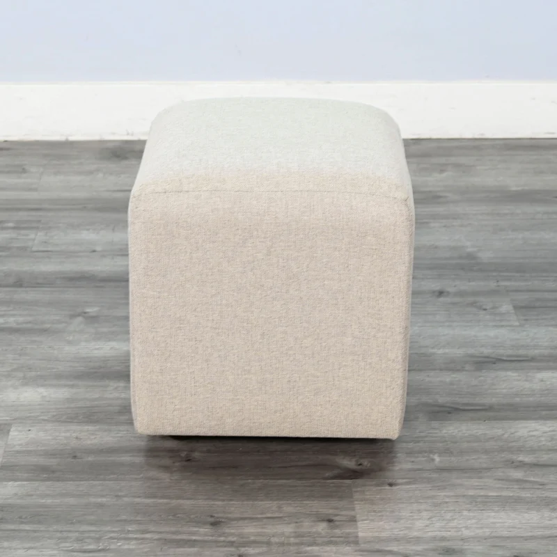 Gibson - Ottoman Cushion Stool With Casters - Wheat