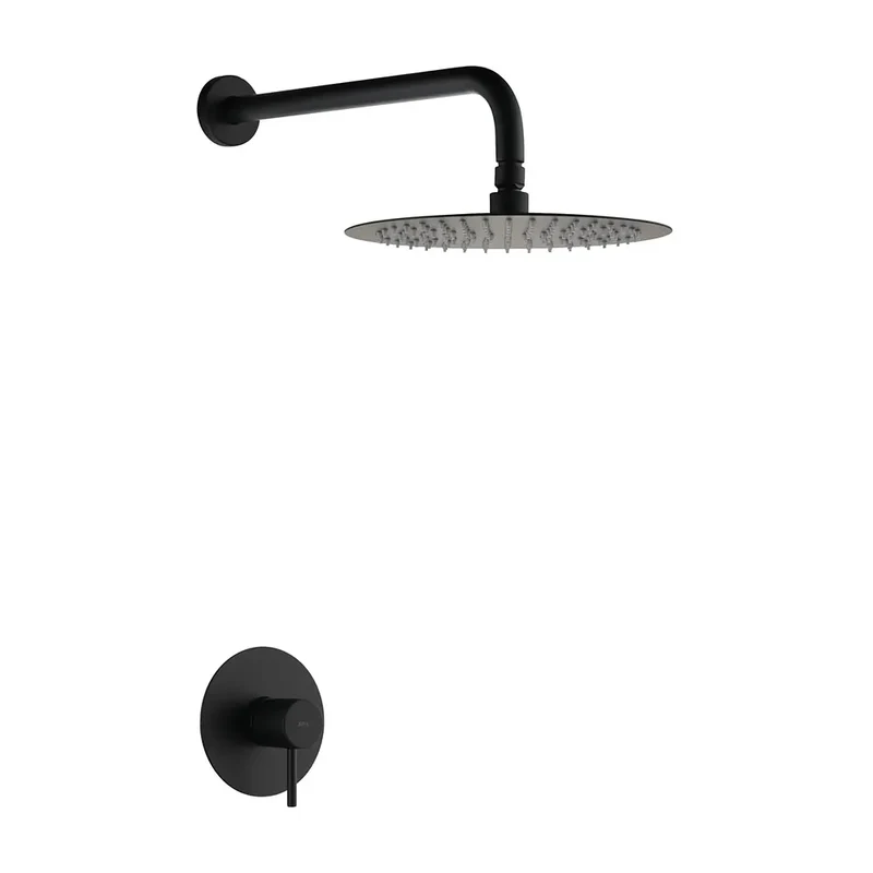 Set monomando empotrado 1 vía Monza con rociador negro mate Imex