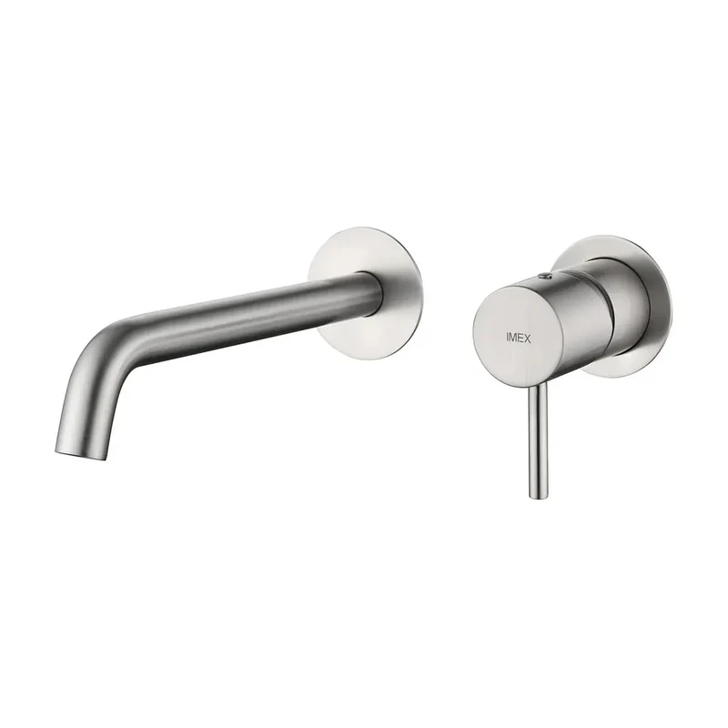 Monomando lavabo empotrado Monza níquel cepillado Imex