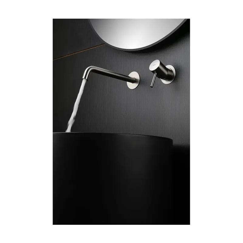 Monomando lavabo empotrado Monza níquel cepillado Imex