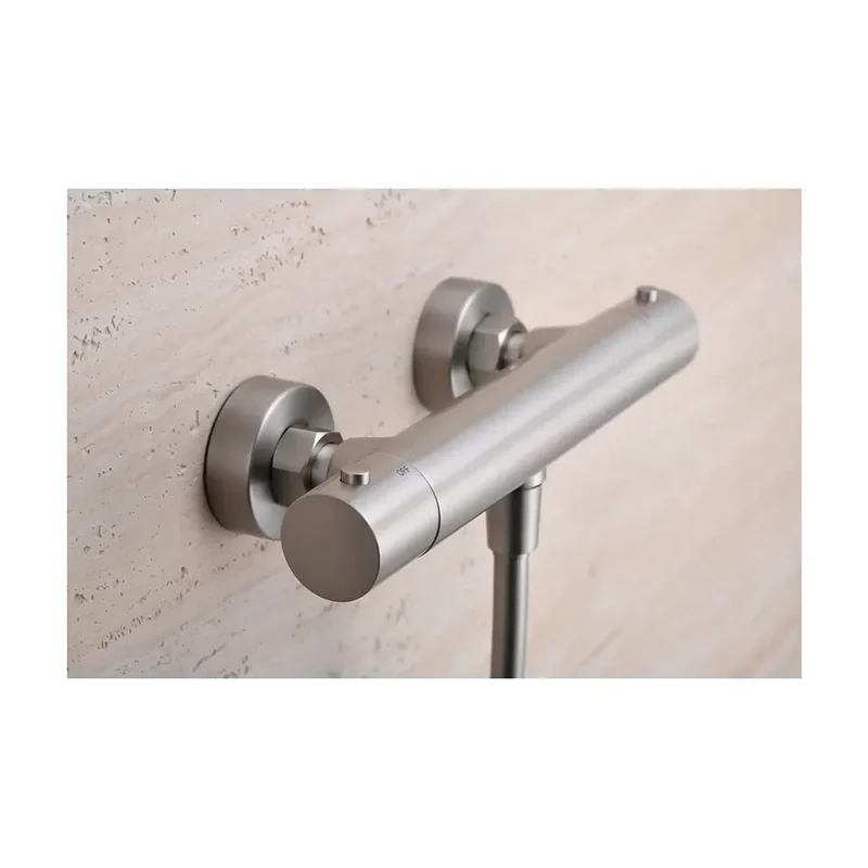 Kit ducha termostatico Monza níquel cepillado Imex
