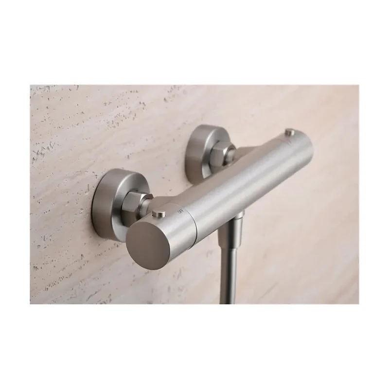 Kit ducha termostatico Monza níquel cepillado Imex