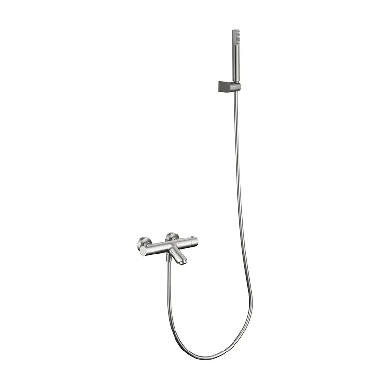 Kit baño/ducha termostatico Monza níquel cepillado Imex