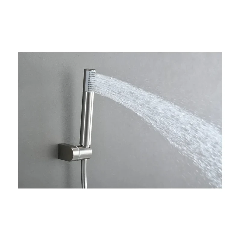 Kit baño/ducha termostatico Monza níquel cepillado Imex