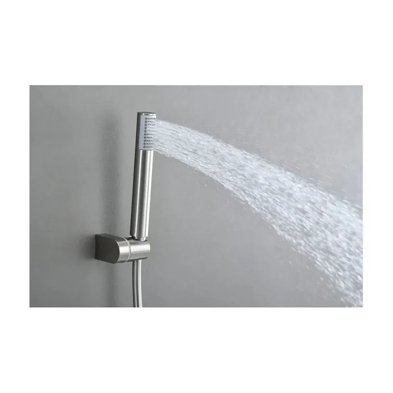 Kit baño/ducha termostatico Monza níquel cepillado Imex