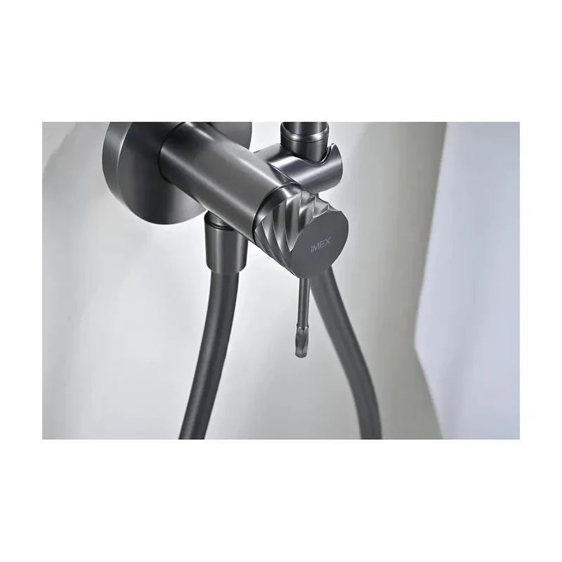 Grifo empotrado de bidé Bless black gun metal Imex