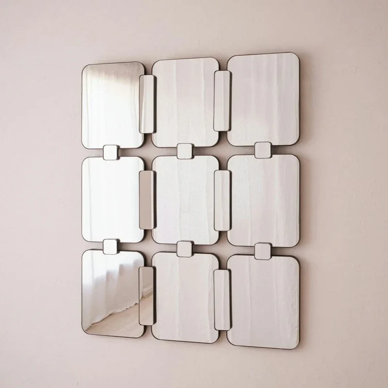 Espejo Rectangular Metal Industrial Evita