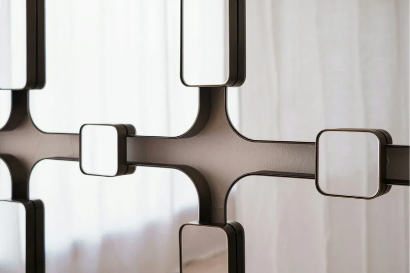 Espejo Rectangular Metal Industrial Evita