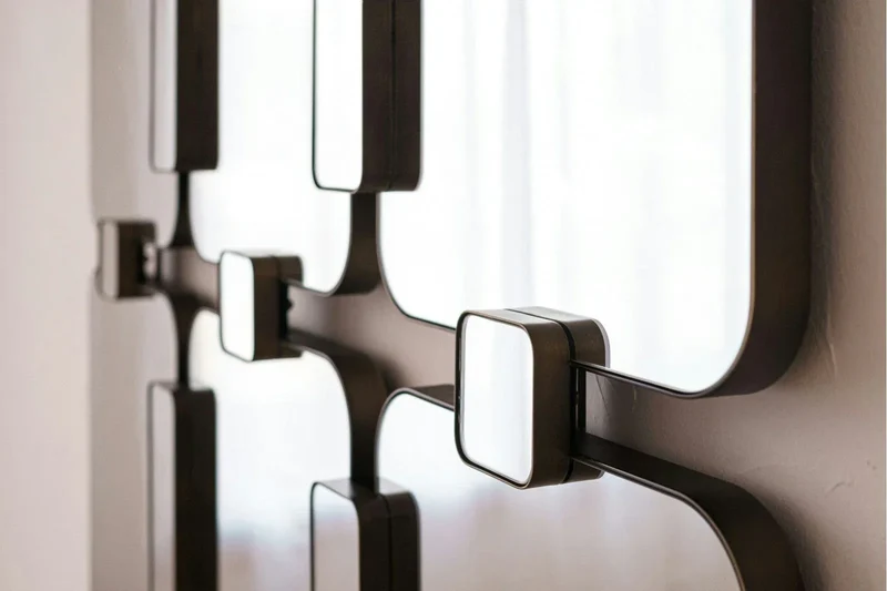 Espejo Rectangular Metal Industrial Evita