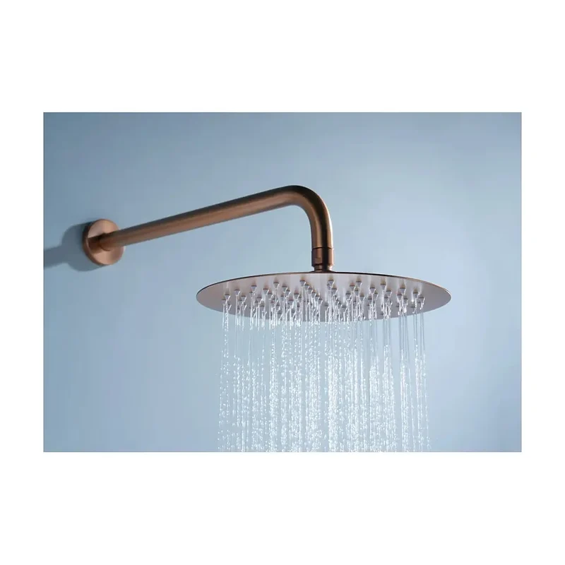 Conjunto ducha termostático empotrado Bless oro rosa cepillado Imex