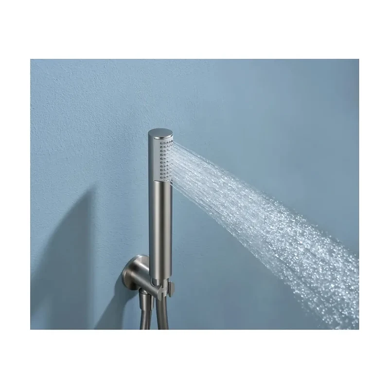 Conjunto ducha termostático empotrado Bless níquel cepillado Imex