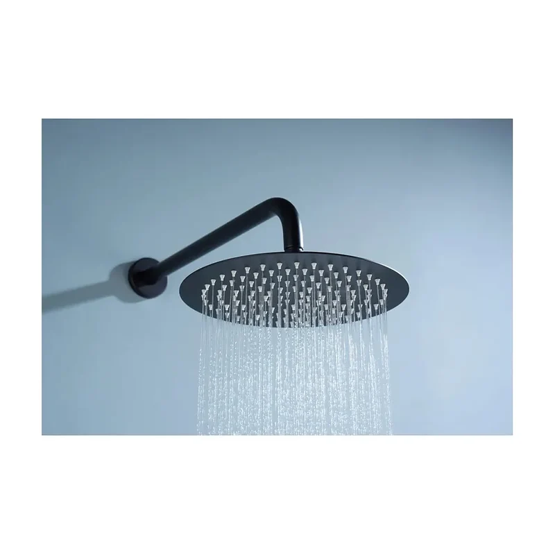 Conjunto ducha termostático empotrado Bless negro mate Imex