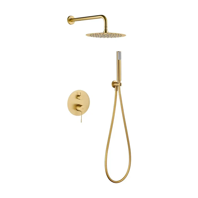 Conjunto Ducha Monomando Empotrado Bless Oro Cepillado Imex
