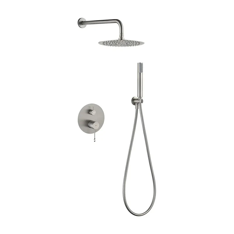 Conjunto ducha monomando empotrado Bless níquel cepillado Imex
