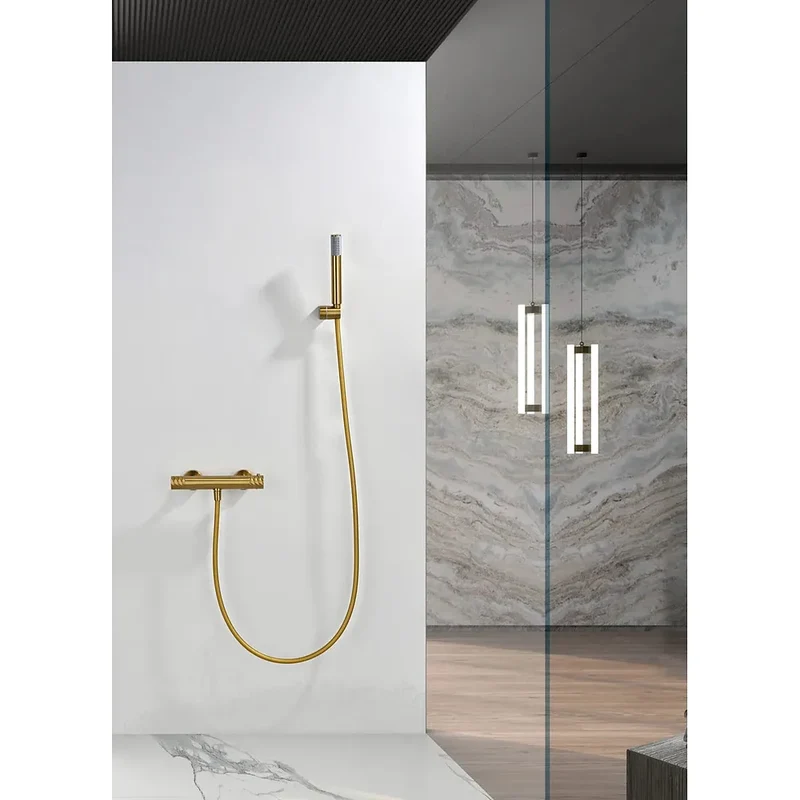 Kit ducha termostático Bless oro cepillado Imex