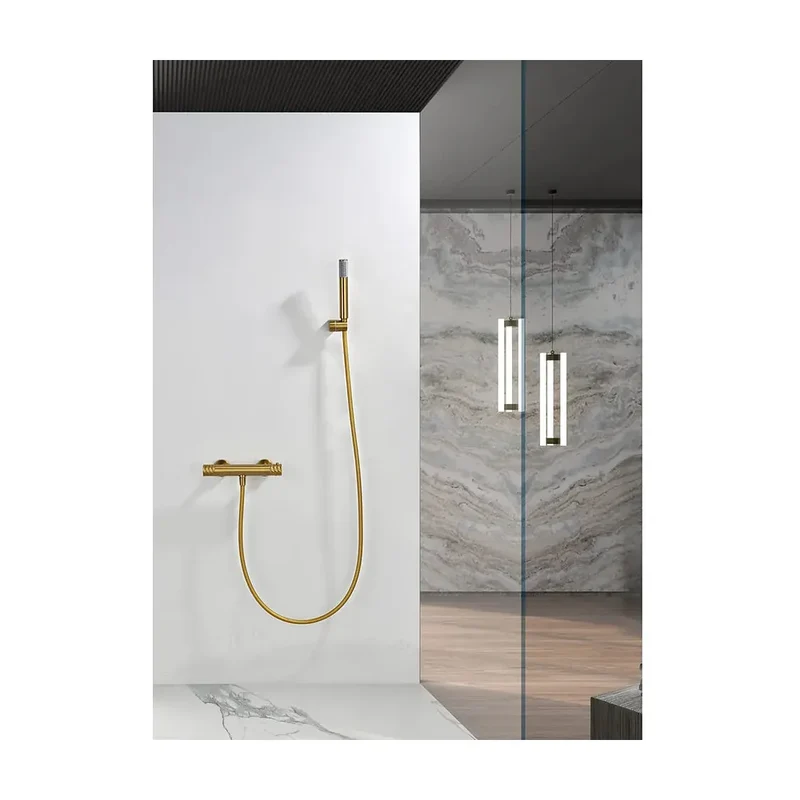 Kit ducha termostático Bless oro cepillado Imex