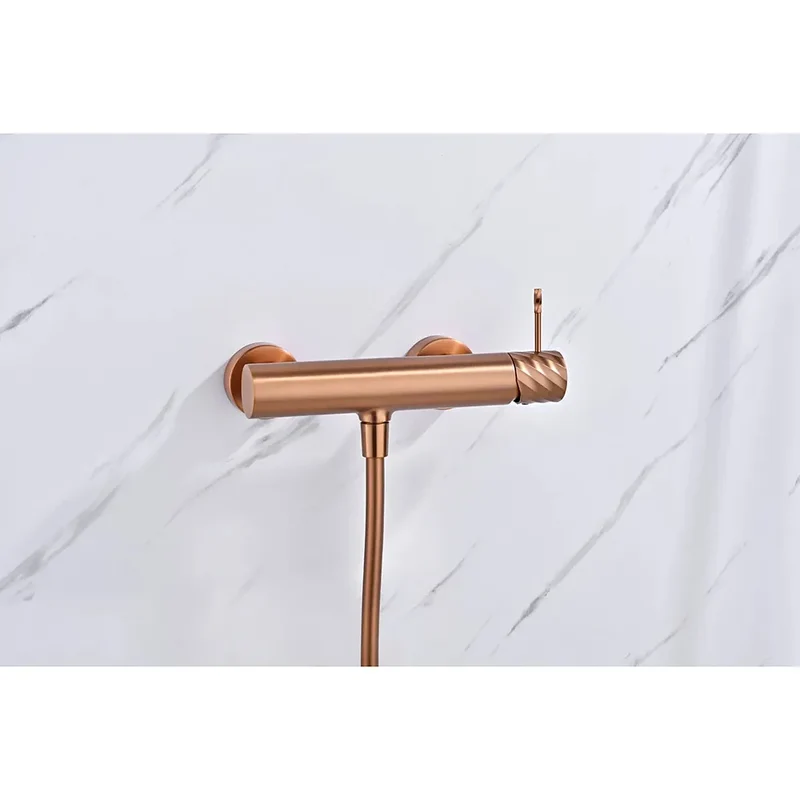 Kit ducha monomando Bless oro rosa cepillado Imex