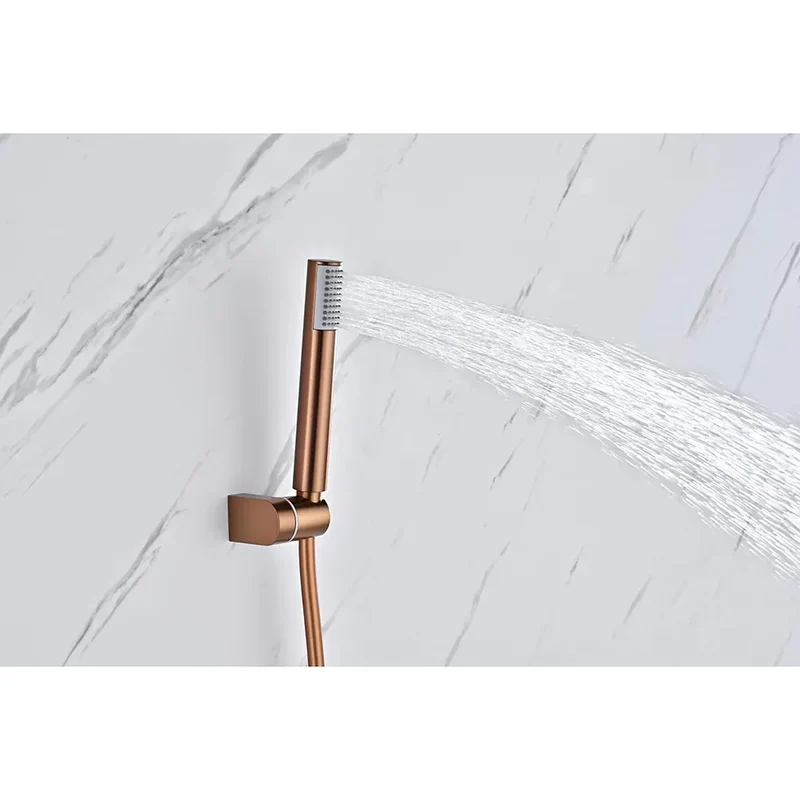 Kit ducha monomando Bless oro rosa cepillado Imex