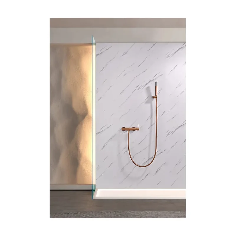 Kit ducha monomando Bless oro rosa cepillado Imex