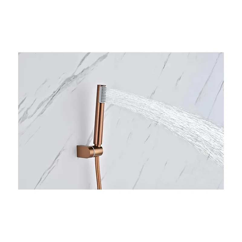 Kit ducha monomando Bless oro rosa cepillado Imex