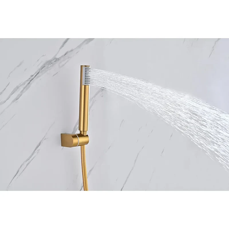 Kit ducha monomando Bless oro cepillado Imex