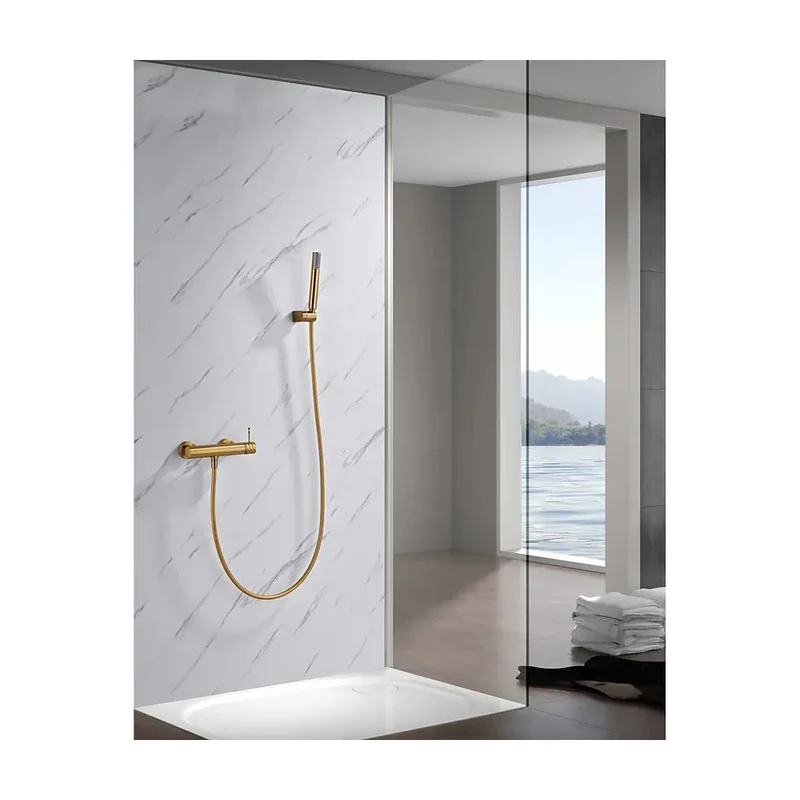 Kit ducha monomando Bless oro cepillado Imex