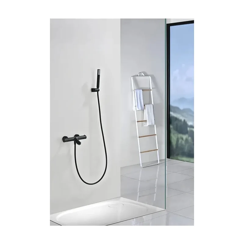 Kit baño/ducha termostático Bless negro mate Imex