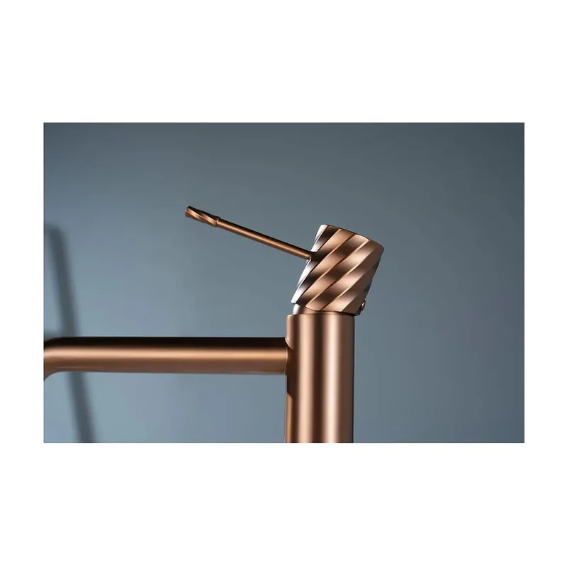 Monomando lavabo alto Bless oro rosa cepillado Imex