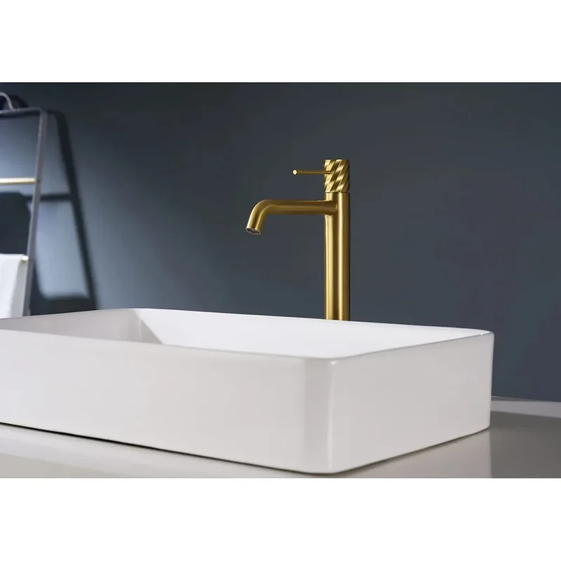 Monomando lavabo alto Bless oro cepillado Imex