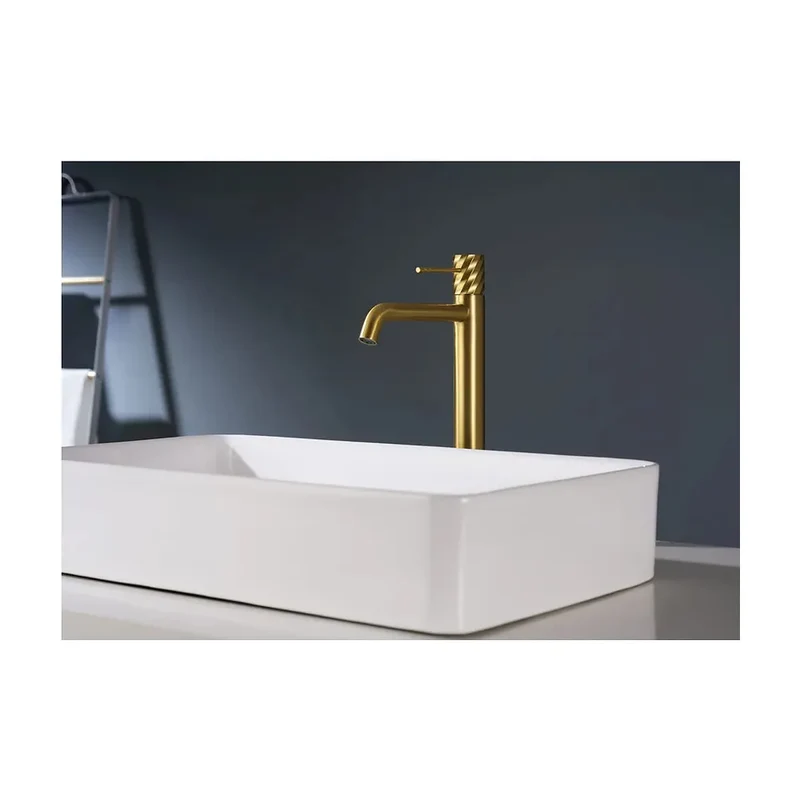 Monomando lavabo alto Bless oro cepillado Imex