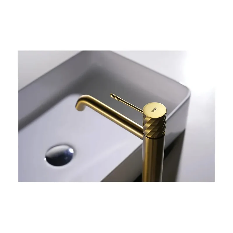 Monomando lavabo alto Bless oro cepillado Imex