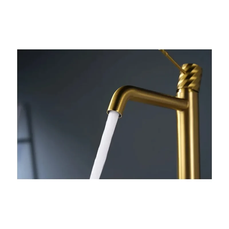 Monomando lavabo alto Bless oro cepillado Imex