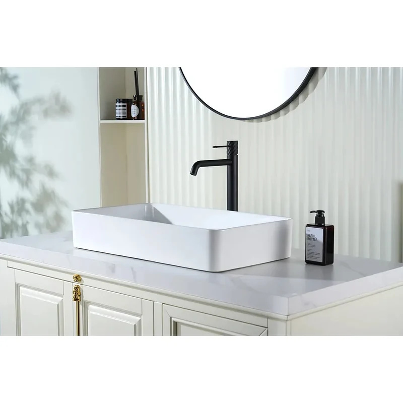 Monomando lavabo alto Bless negro mate Imex