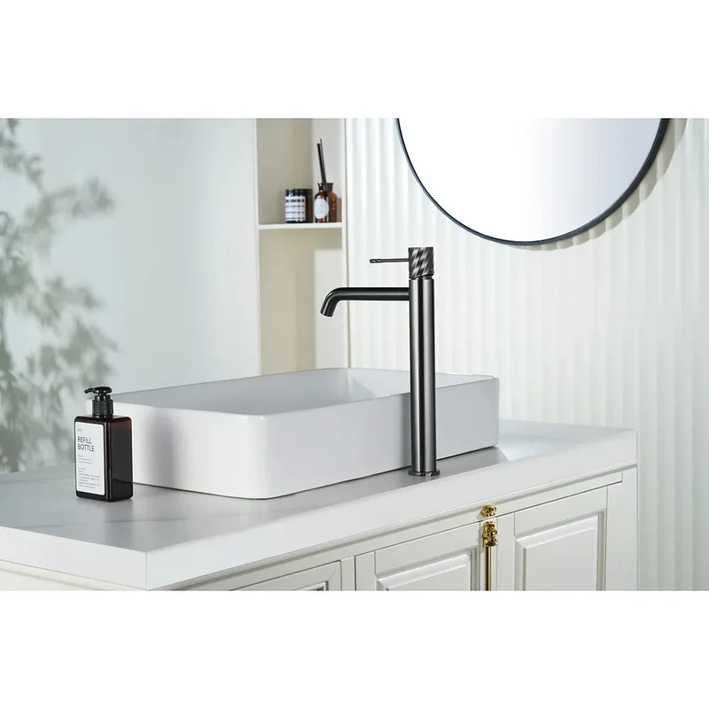 Monomando lavabo alto Bless black gun metal Imex