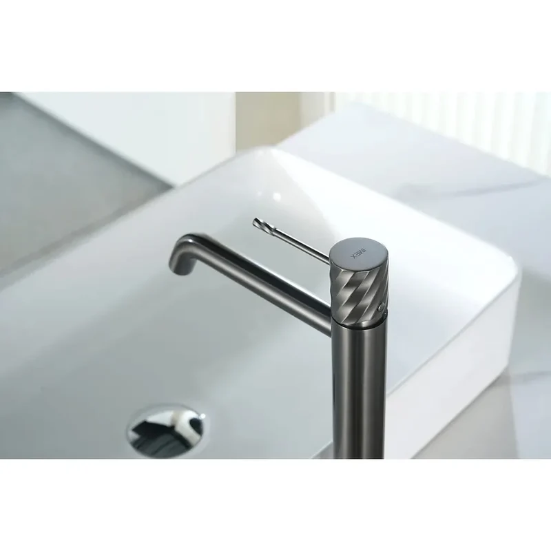 Monomando lavabo alto Bless black gun metal Imex