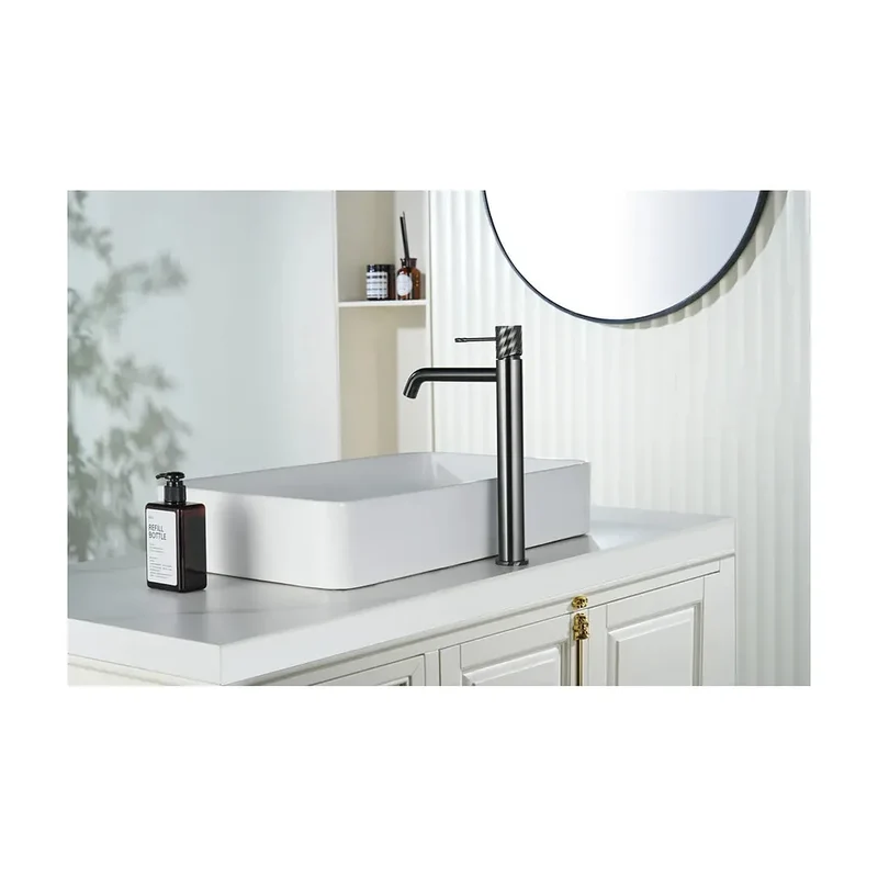 Monomando lavabo alto Bless black gun metal Imex