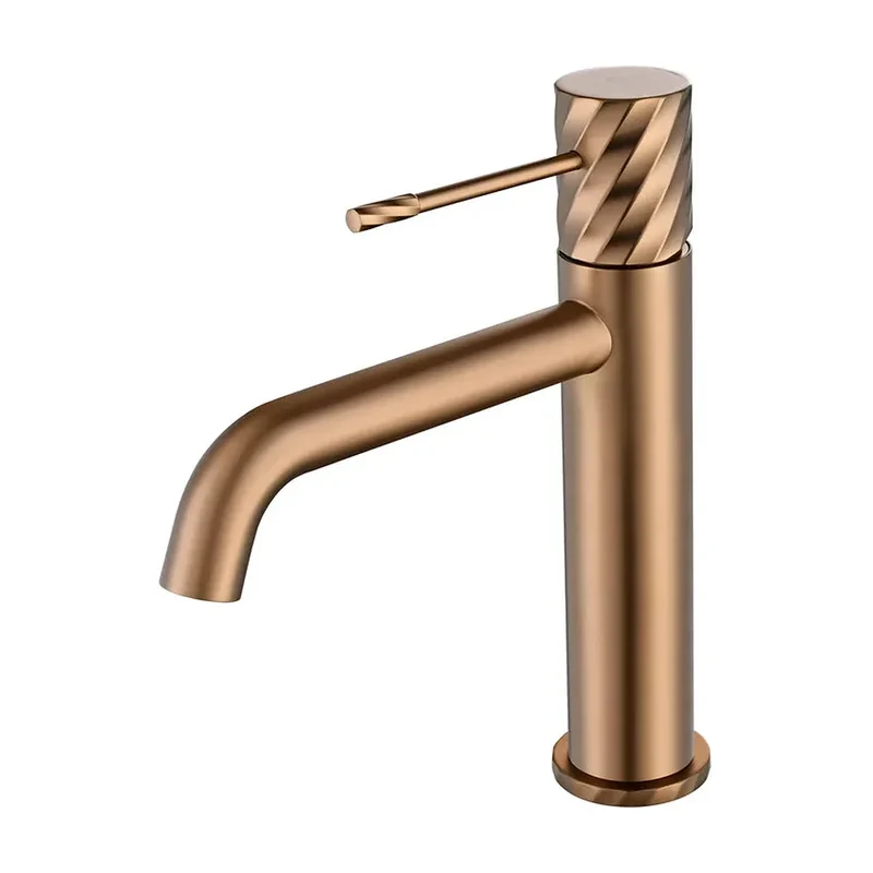 Monomando lavabo Bless oro rosa cepillado Imex