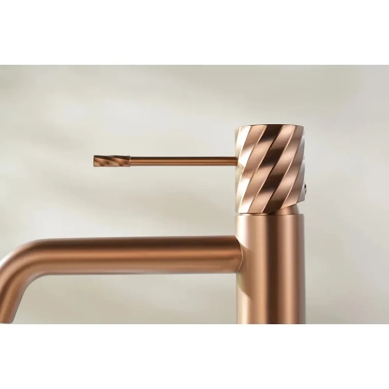 Monomando lavabo Bless oro rosa cepillado Imex