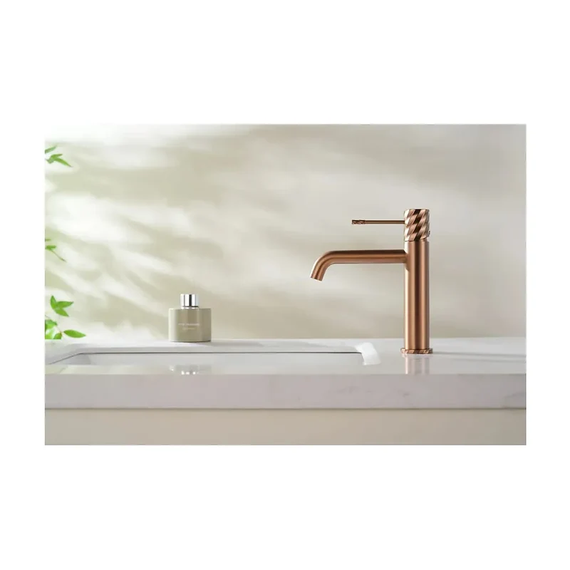 Monomando lavabo Bless oro rosa cepillado Imex